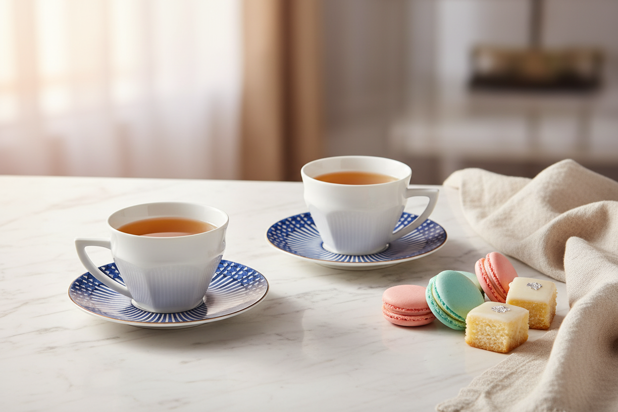 Arcadia Blue Tea Cups - Sin tetera