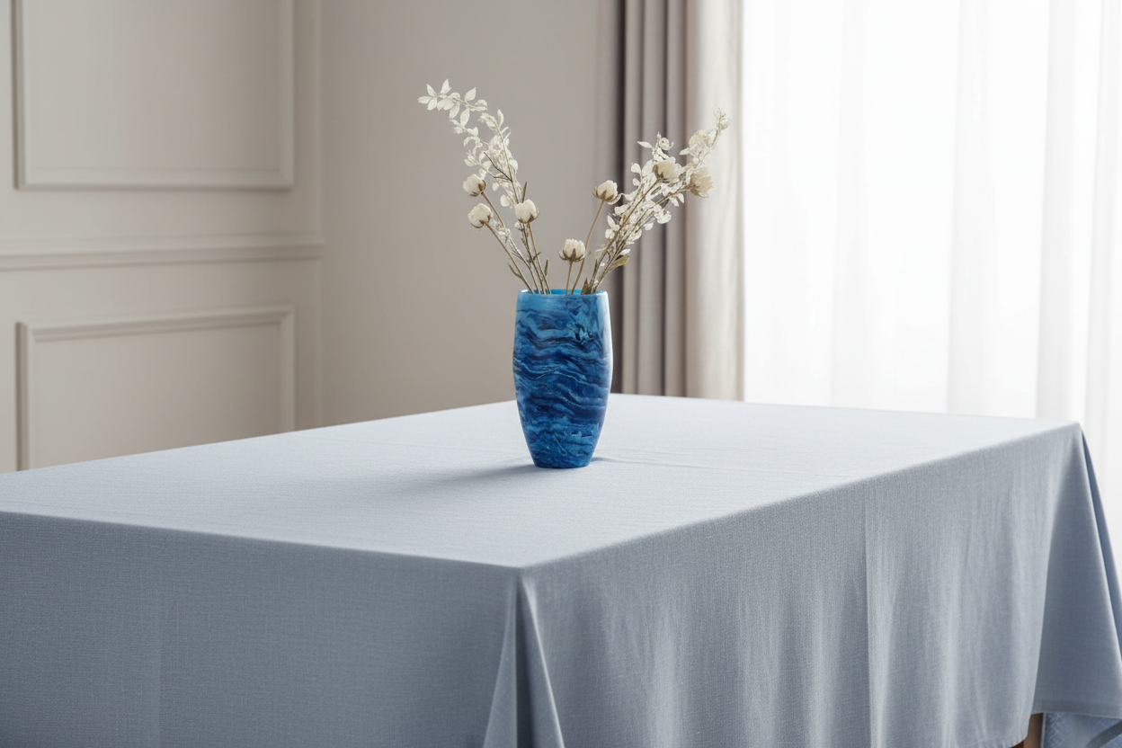 Baby Blue + Classical Vase Denim Swirl