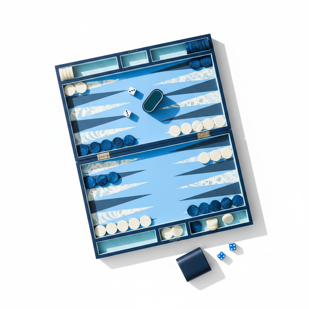 Backgammon fondo blanco