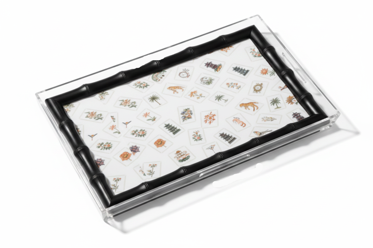 Bandeja acrílica rectangular - alta calidad