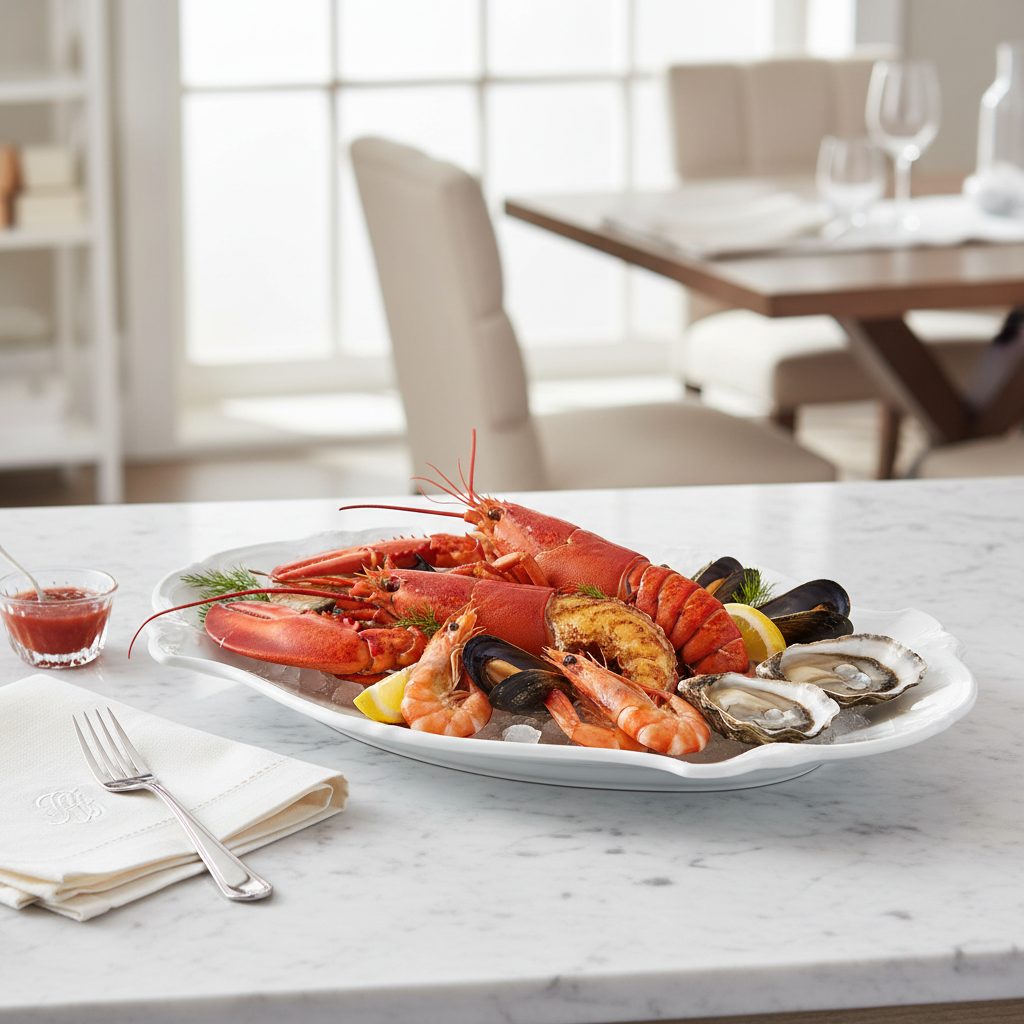 Baronesse White Platter - Lifestyle