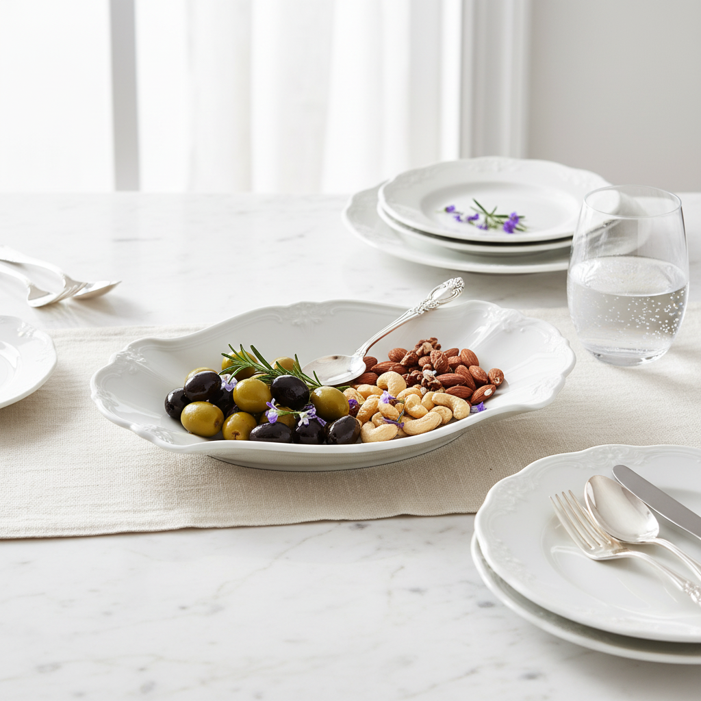 Baronesse White Relish Dish - Lifestyle v2