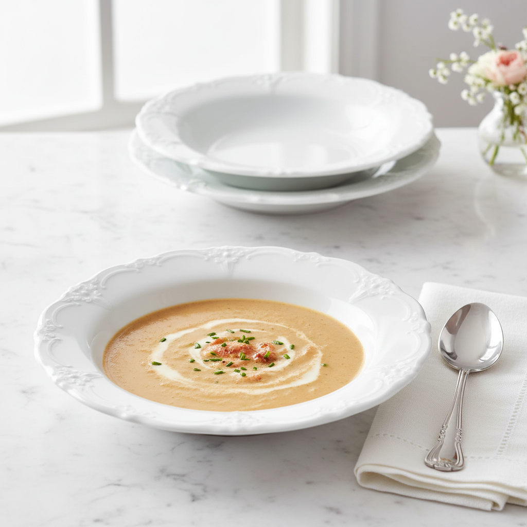Baronesse White Rim Soup - Lifestyle