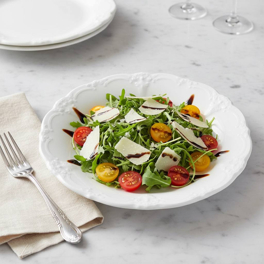 Baronesse White Salad Plate - Lifestyle