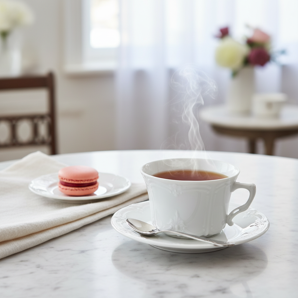 Baronesse White Tea Cup - Lifestyle