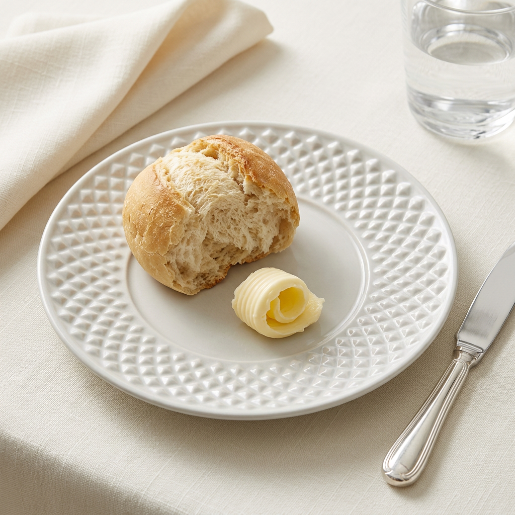 Bicos Mineral Grey Bread & Butter Plate ambientado