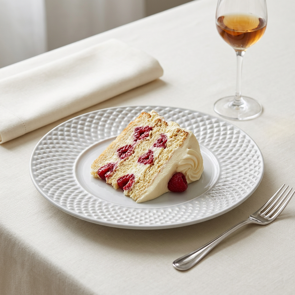 Bicos Mineral Grey Dessert Plate ambientado