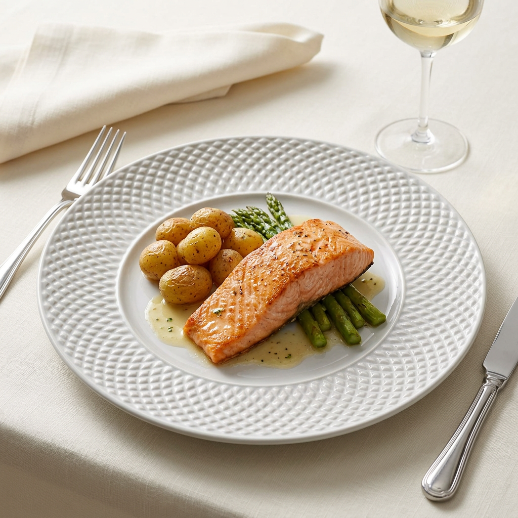 Bicos Mineral Grey Dinner Plate ambientado