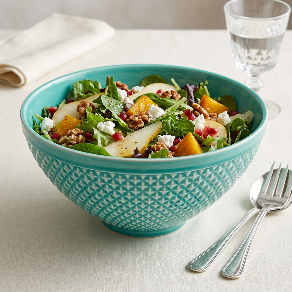 Bicos Mint Green Salad Bowl ambientado