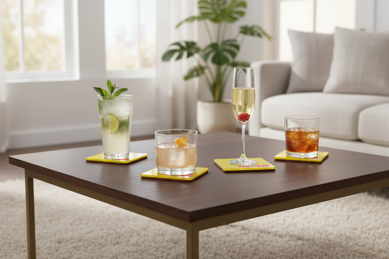 Bon Voyage Acrylic Coaster Miami - Lifestyle