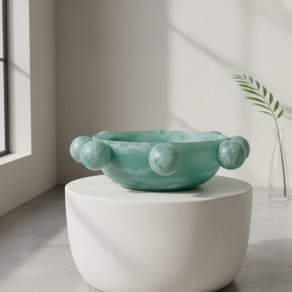 Bubble Bowl Teal - Lifestyle elegante zoom