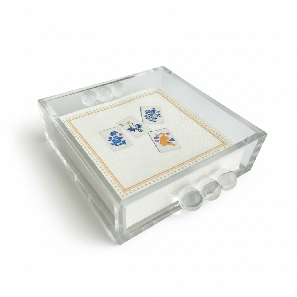 Bubble Napkin Holder + Mahjong 2 Napkins Set