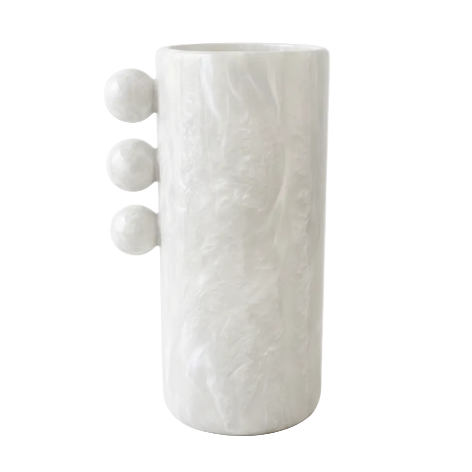 Bubble Vase Pearl White - Fondo blanco