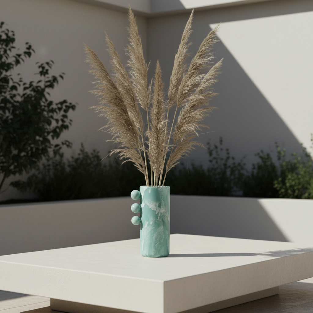 Bubble Vase Teal - Terraza close up