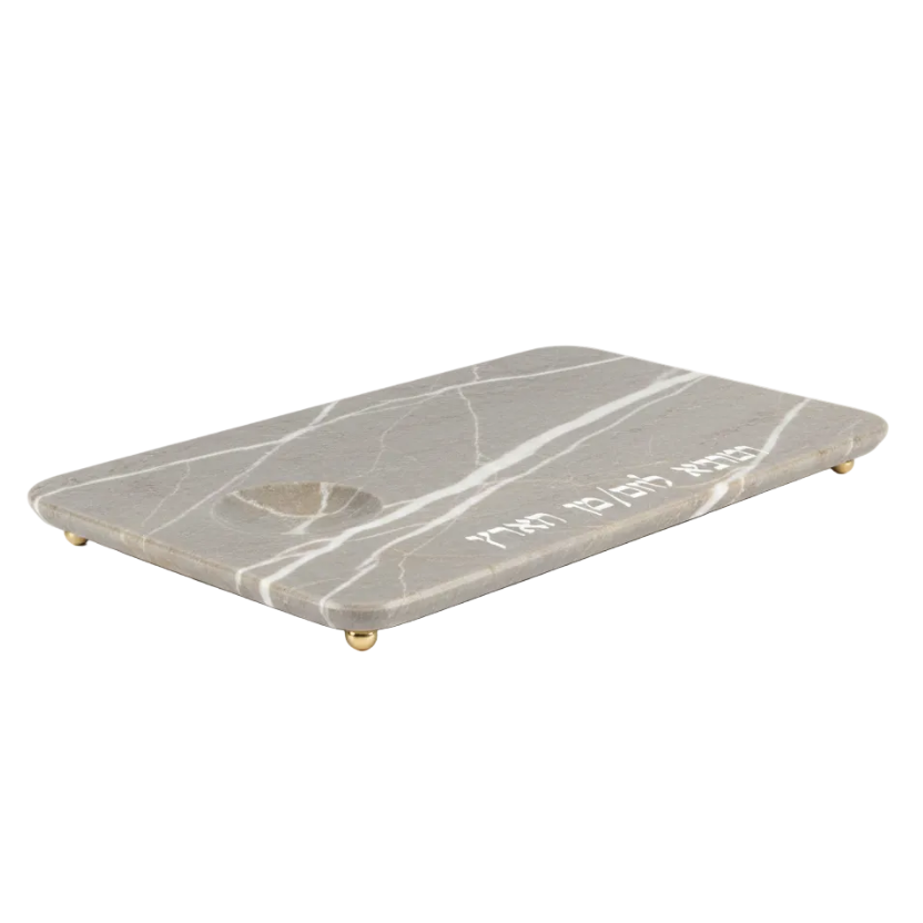 Challah Board Gray Marble - más claro