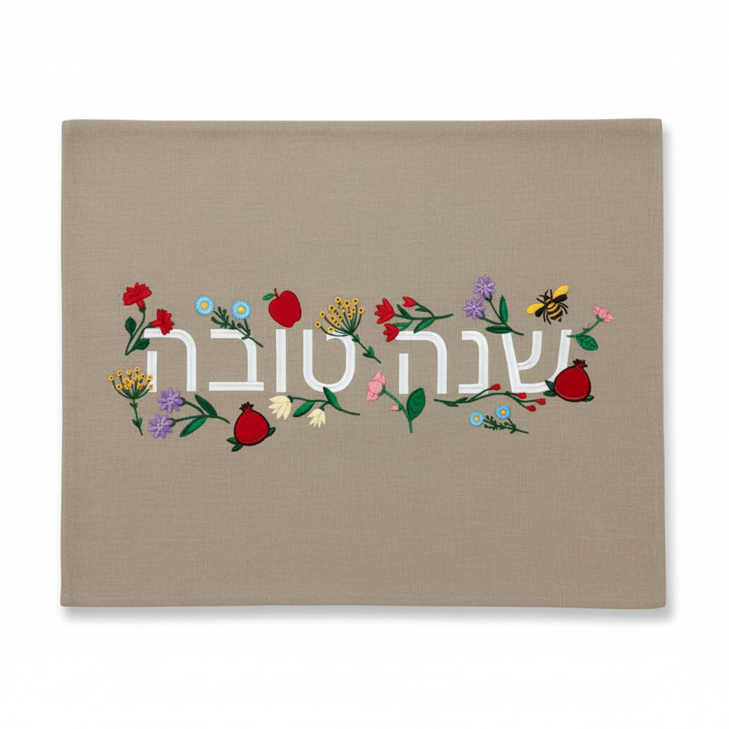 Challah Cover Rectangular - Fondo Blanco