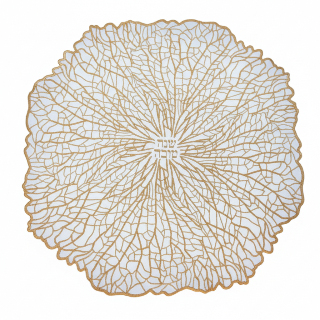 Challah Cover Shana Tova - Ochre on White