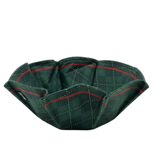 Christmas N92 Bread Basket Green Tartan - nueva versión