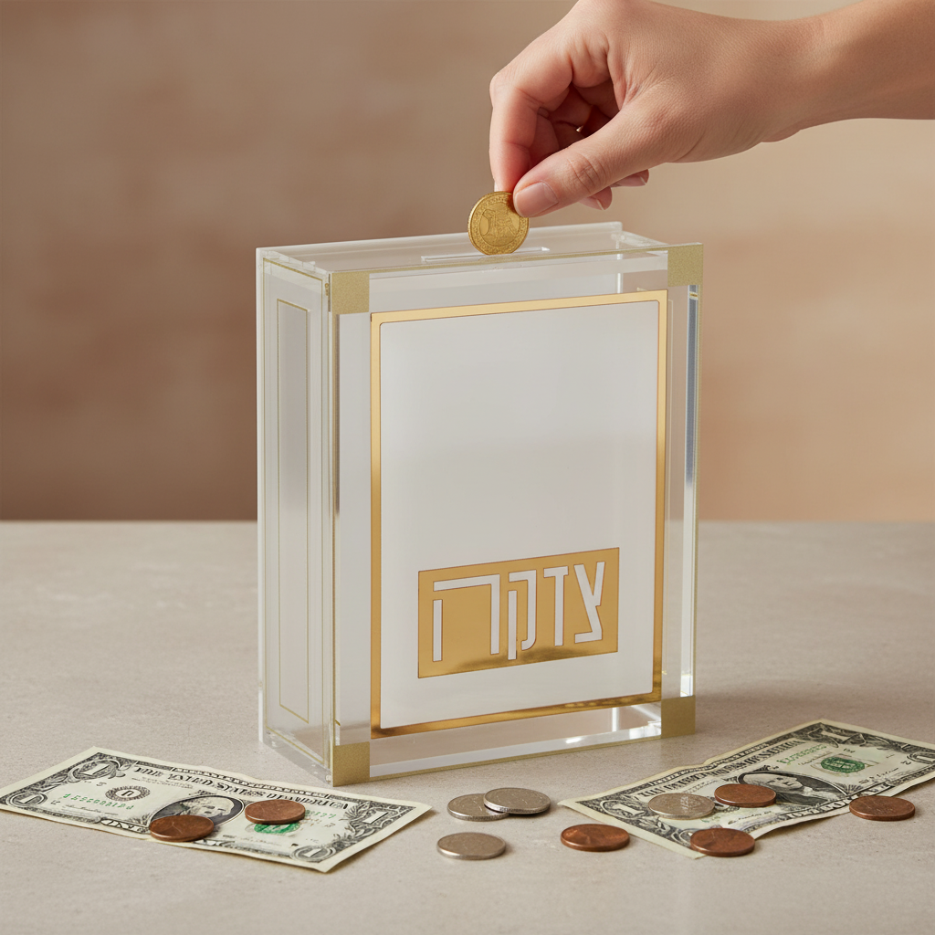 Classic 2.0 Tzedakah Box Gold - Lifestyle