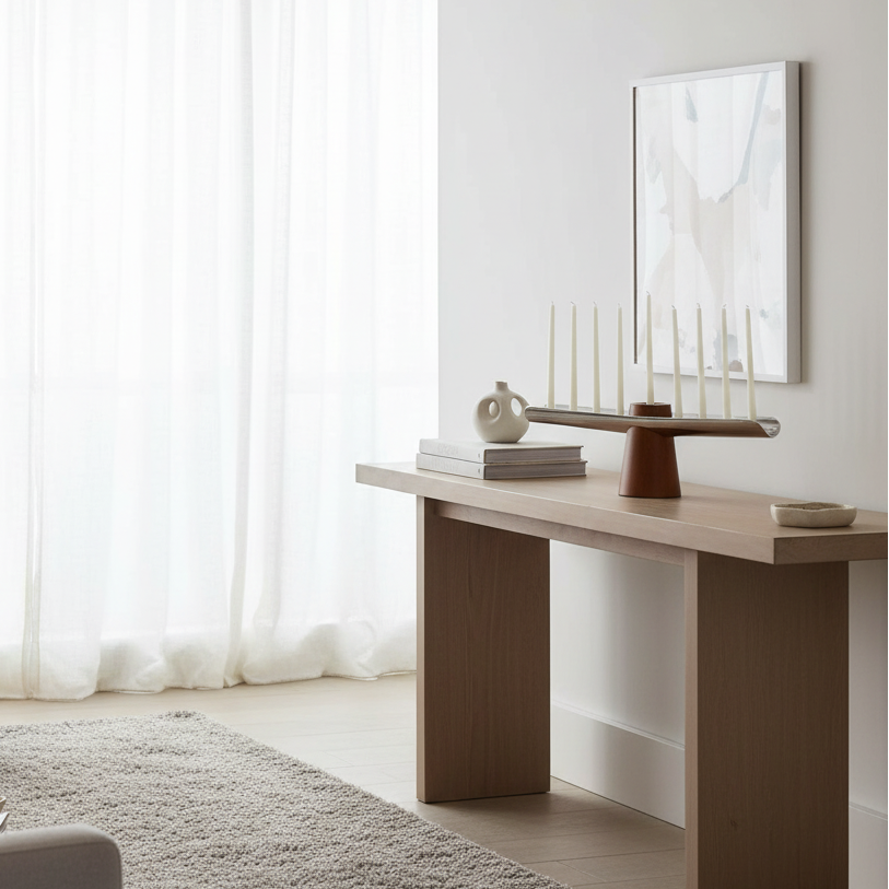 Classic Menorah - Elegant Room Setting