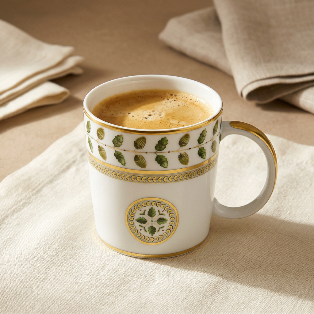 Constance Mug ambientado con café