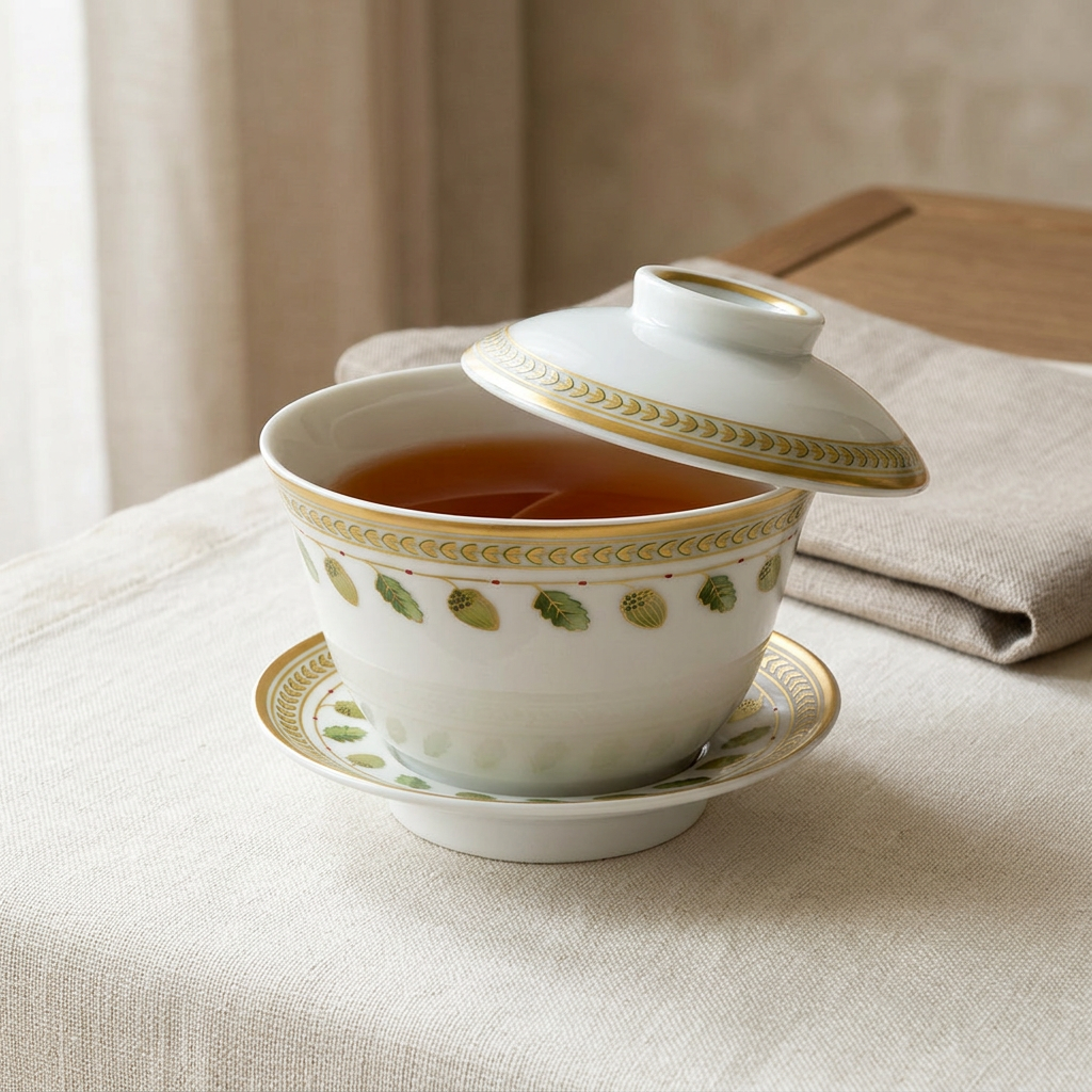 Constance Small Covered Cup ambientada para servir té