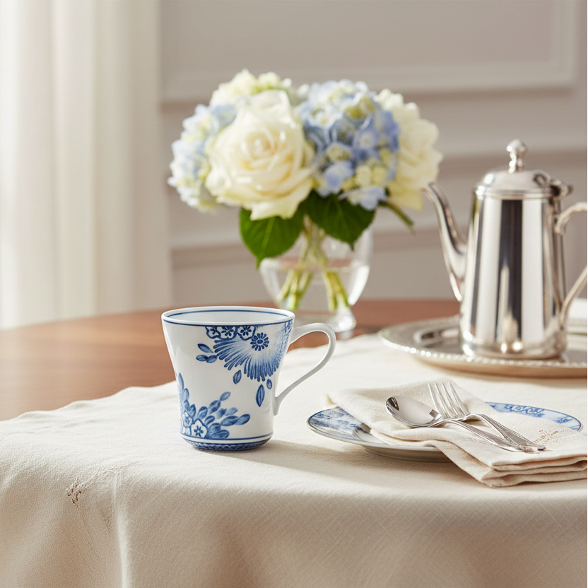 Coralina Blue Mug - Imagen Ambientada