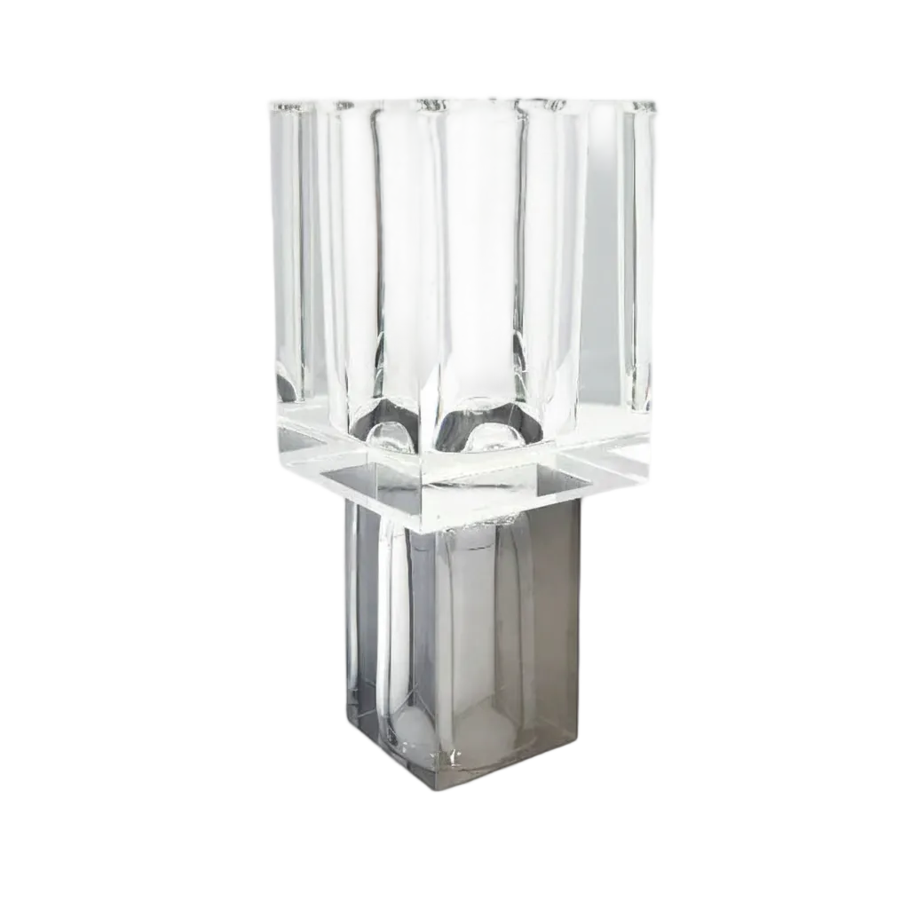 Crystal Square Bud Vase mejorada fondo blanco