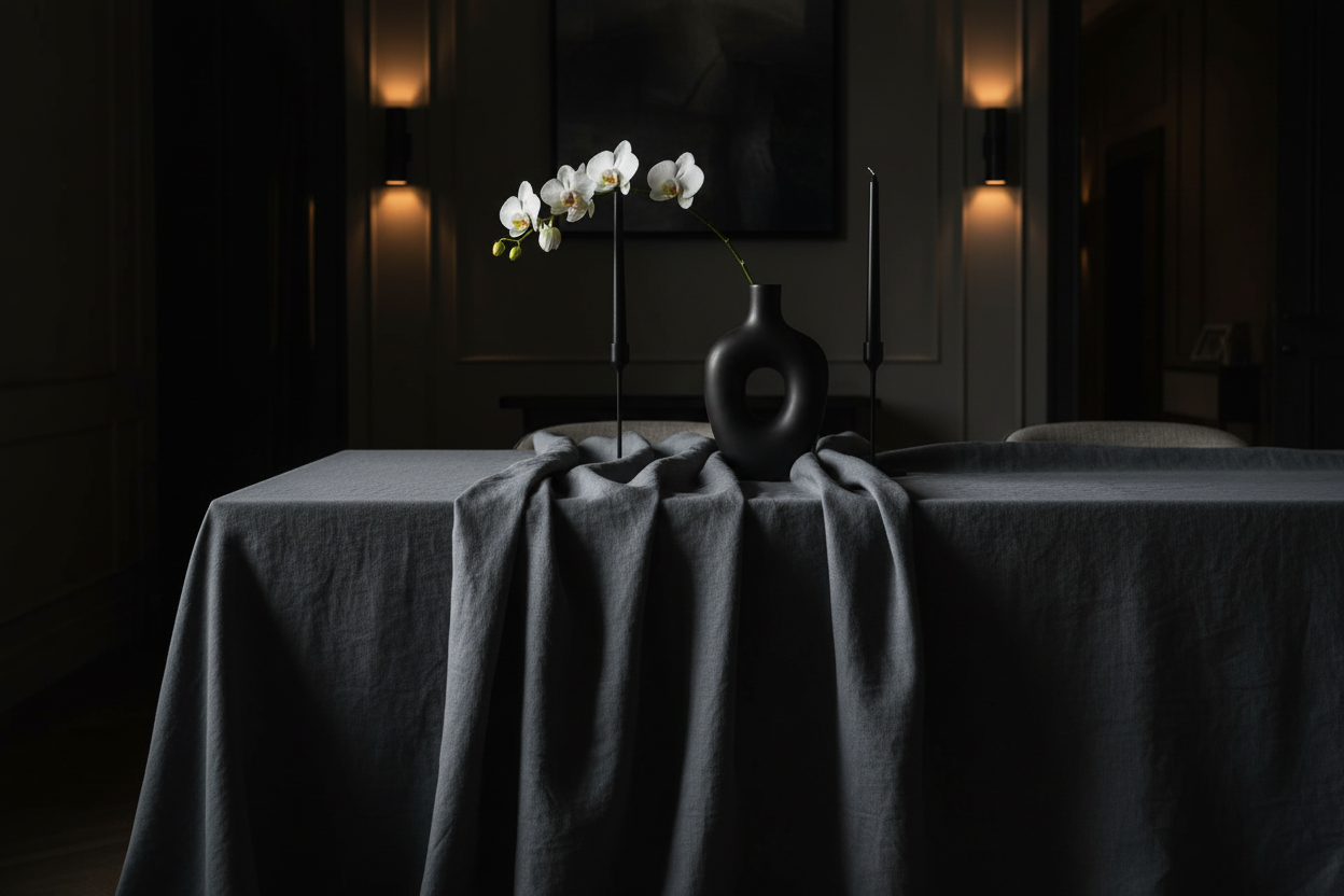 Dark Grey - Mesa ambientada