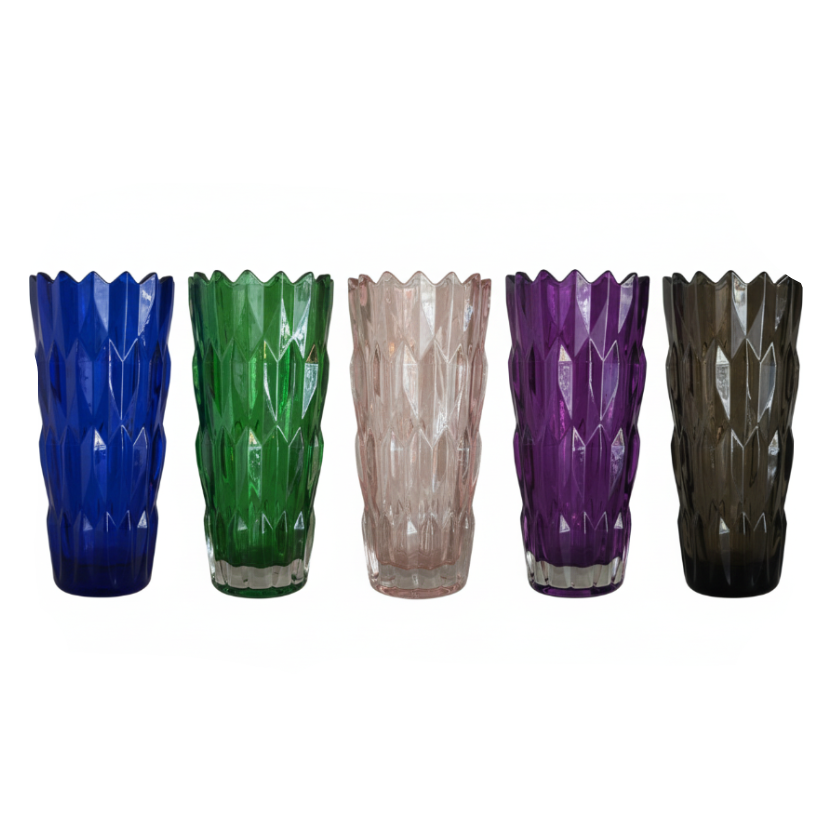 Fascet Crystal Vase - 5 colores