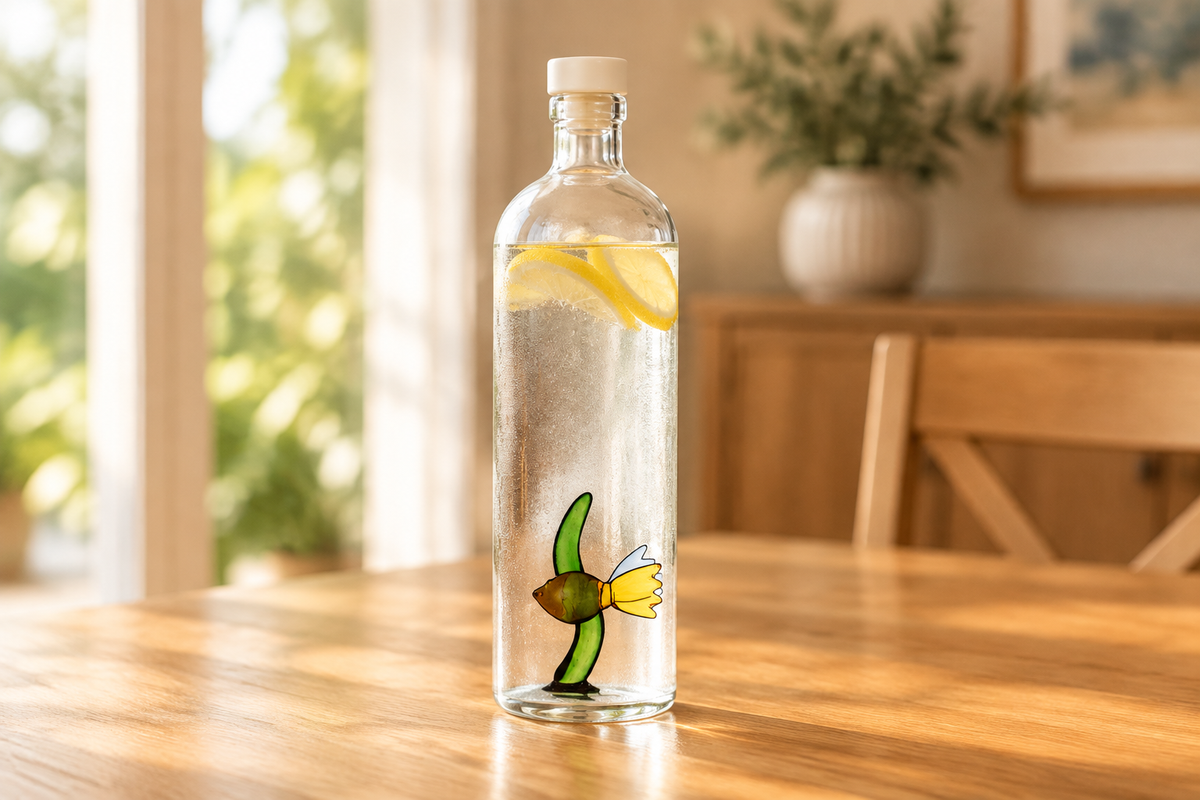 Foto ambientada - Animal Farm Bottle with Fish And Seagrass