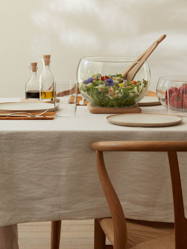 Serve - Oil & Vinegar Set & Oak Base
