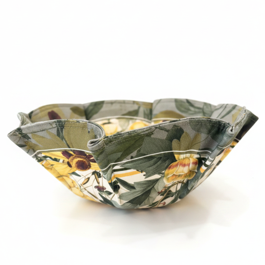 Green botanical basket fondo blanco