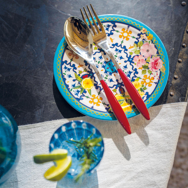 Flowers & Lemon - Dinner Plate Red (Set of 6)