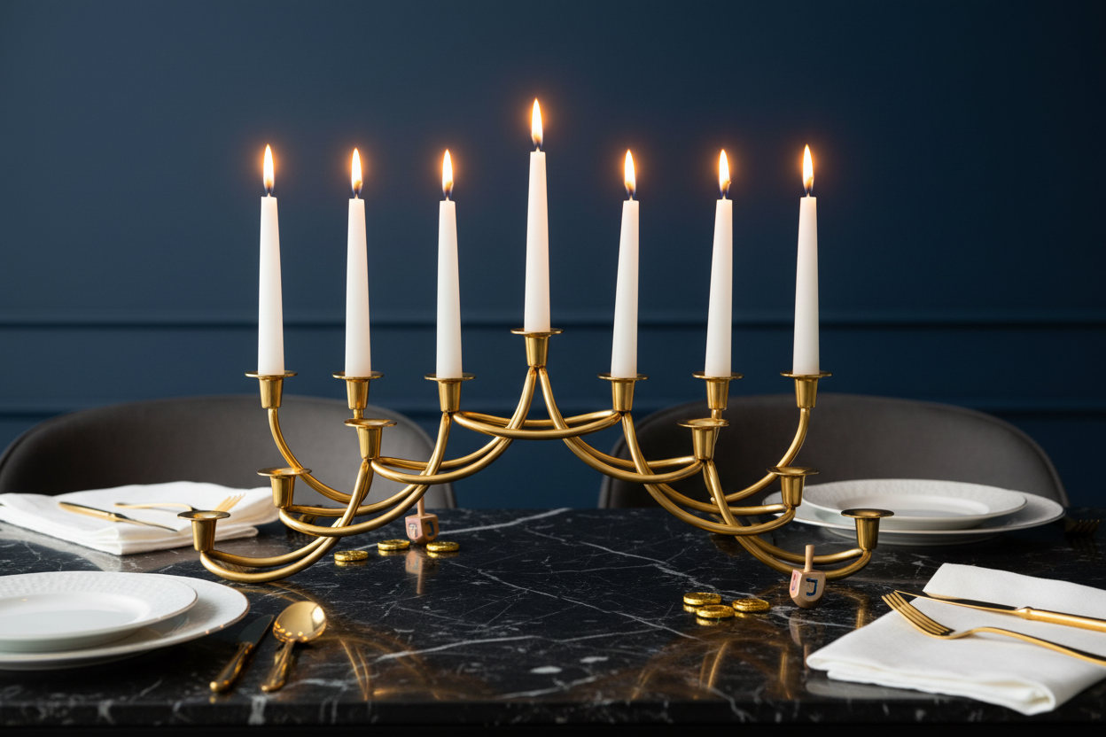 Harmony Menorah Gold - Lifestyle Hanukkah