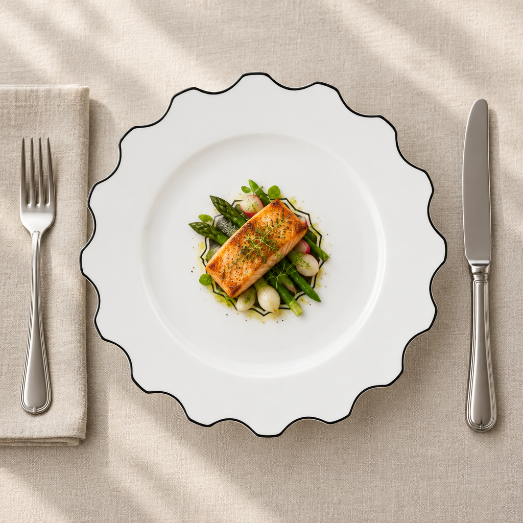 Herbariae Dinner Plate ambientado, segundo intento