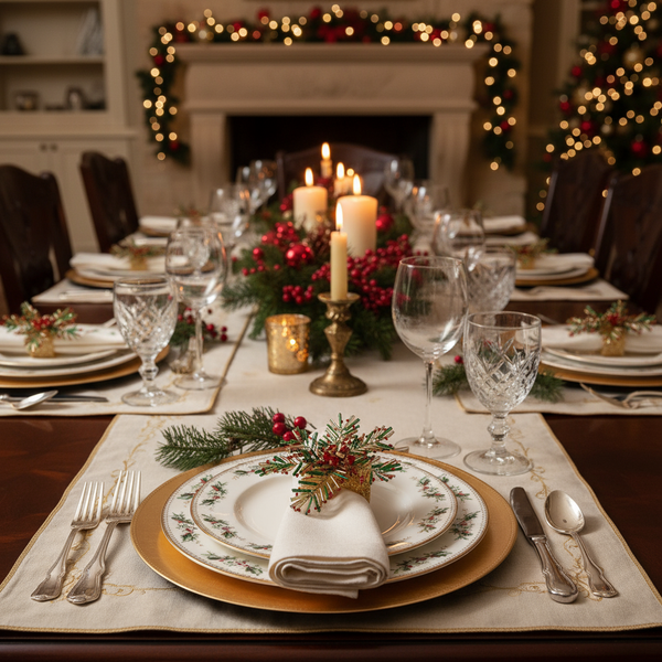 Holly Burst Beads Napkin Rings - Ambiente Navideño