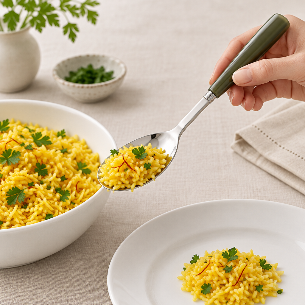 Icon Olive Rice Spoon sirviendo arroz