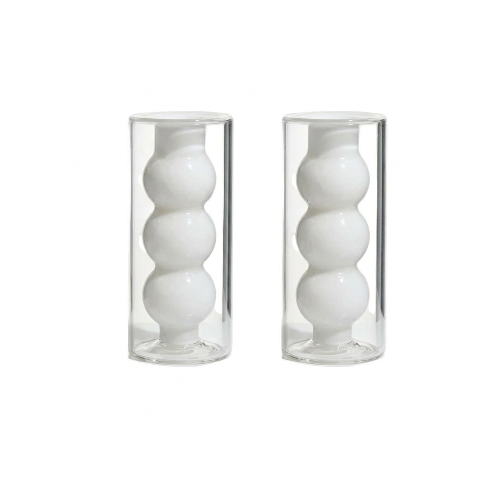 White Salt & Pepper Shakers (Set of 2) on a white background