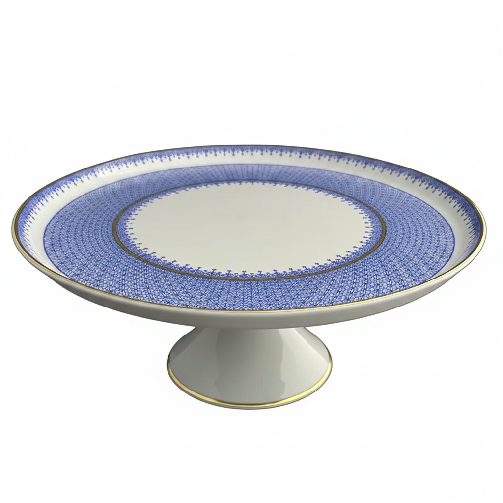 Lace Cornflower Cake Stand Large - Fondo Blanco