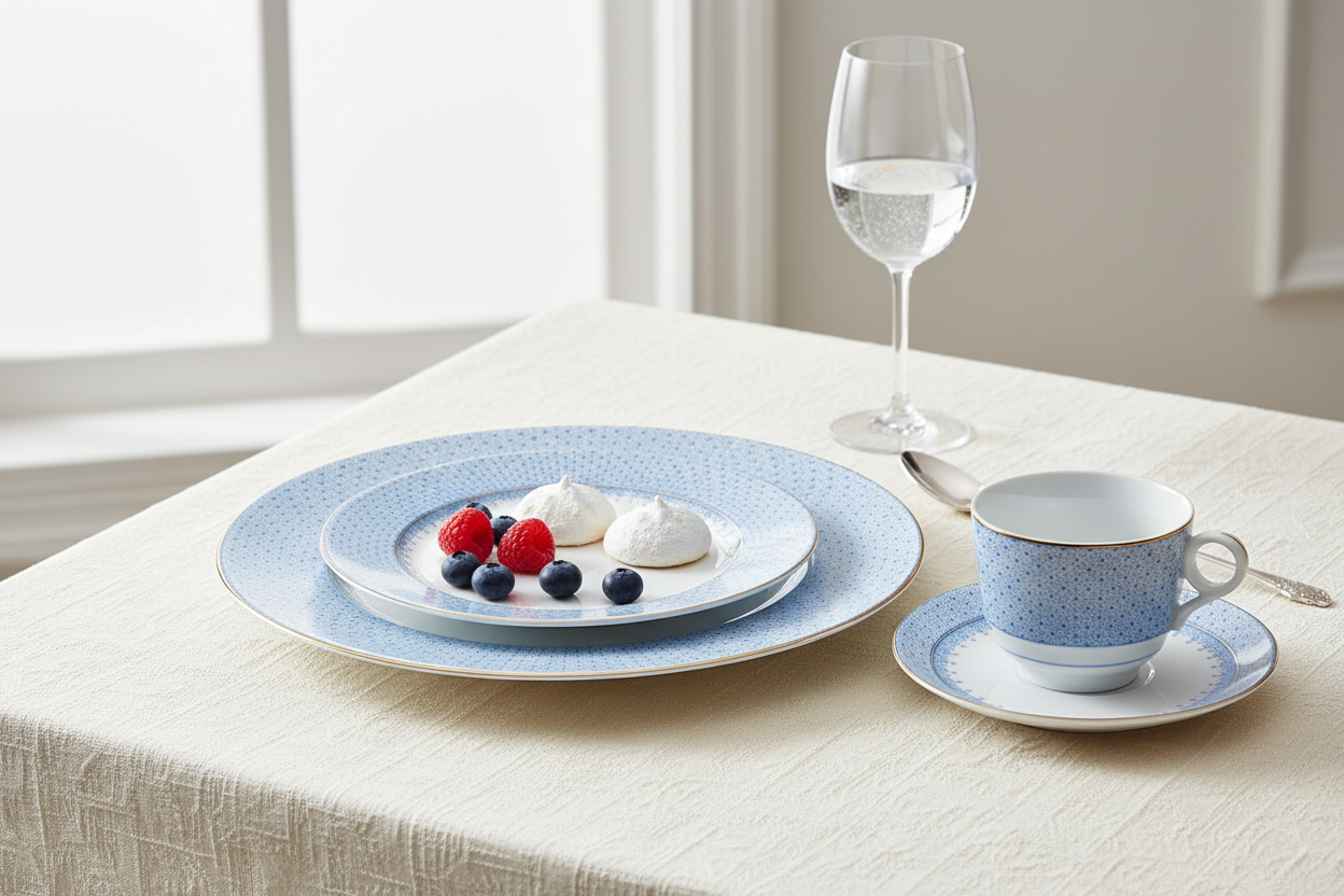 Lace Cornflower - Charger, Dinner, Bread, Teacup, Saucer