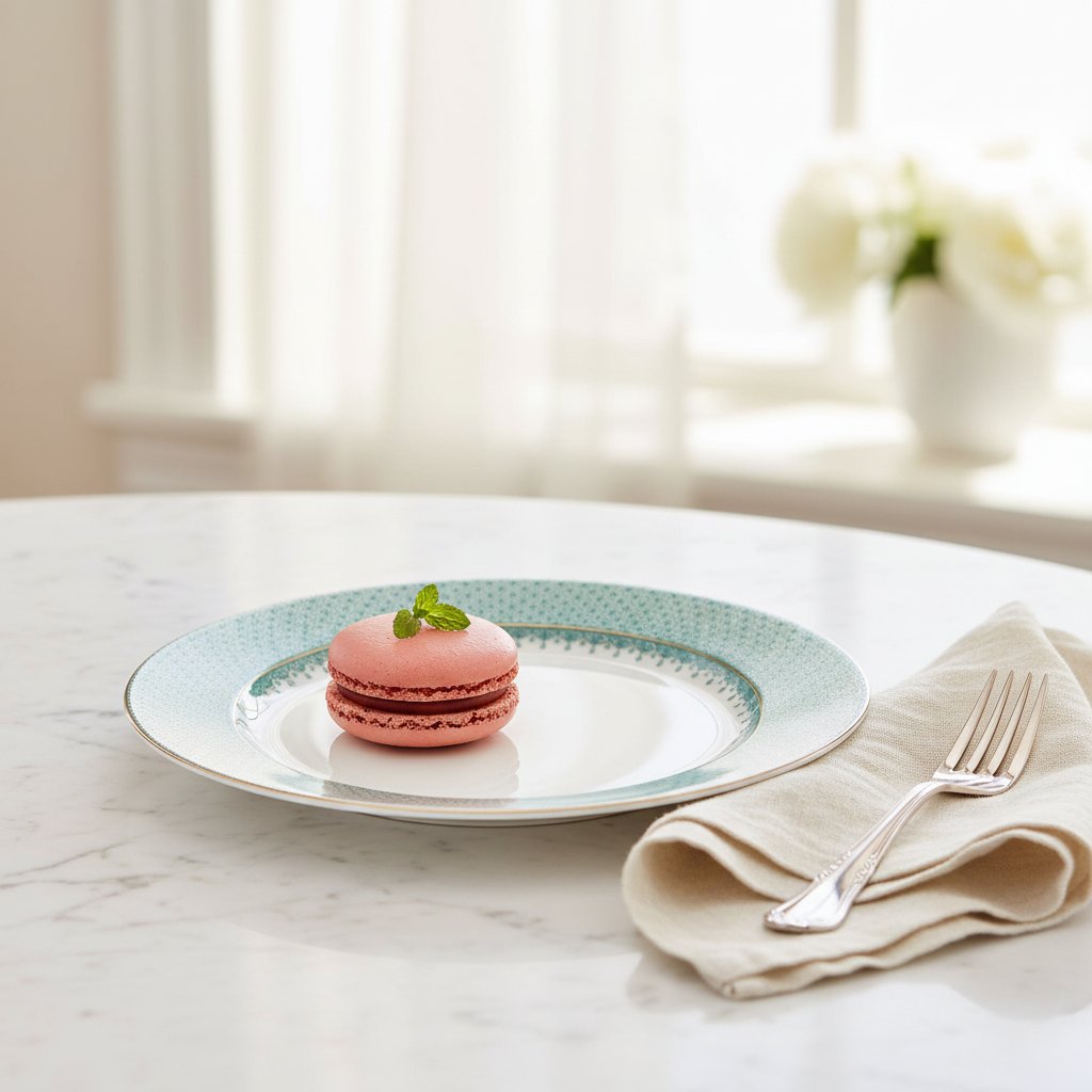 Lace Green Dessert Plate - Ambiente Elegante
