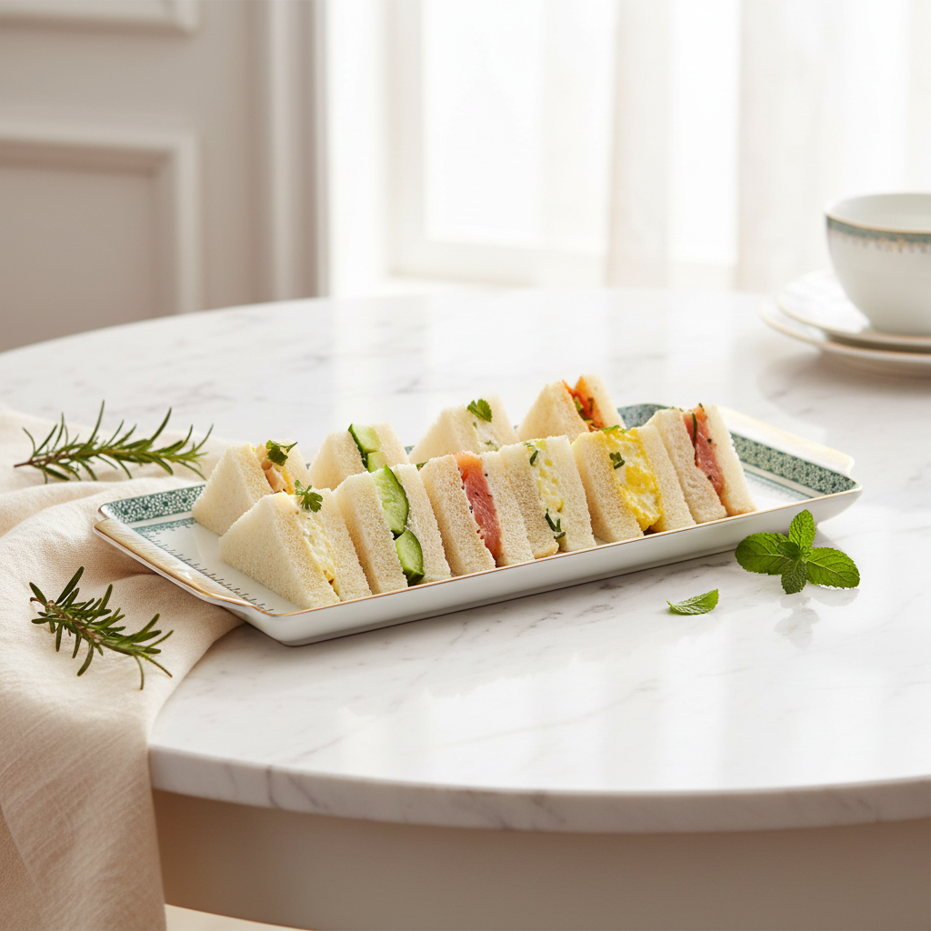 Lace Green Sandwich Tray - Ambiente Elegante