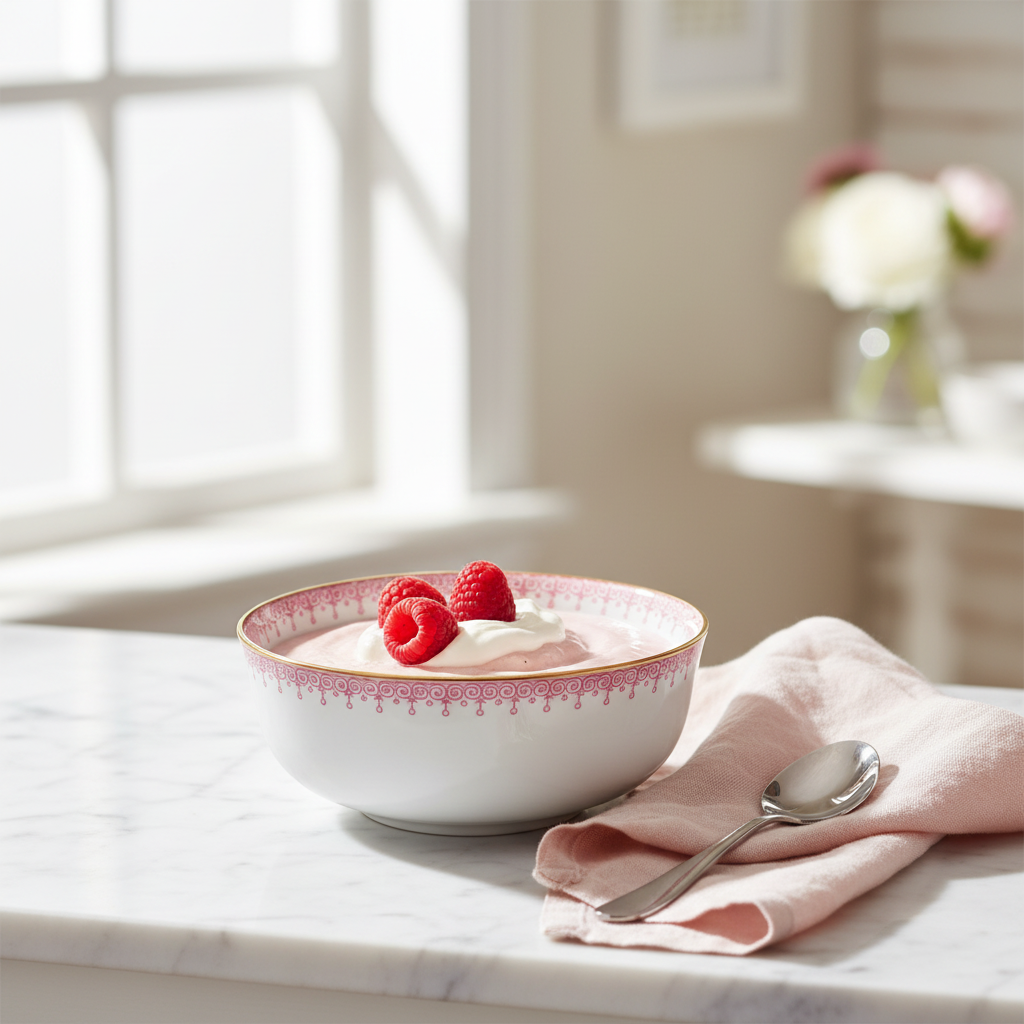 Lace Pink Dessert Bowl - Ambiente Elegante