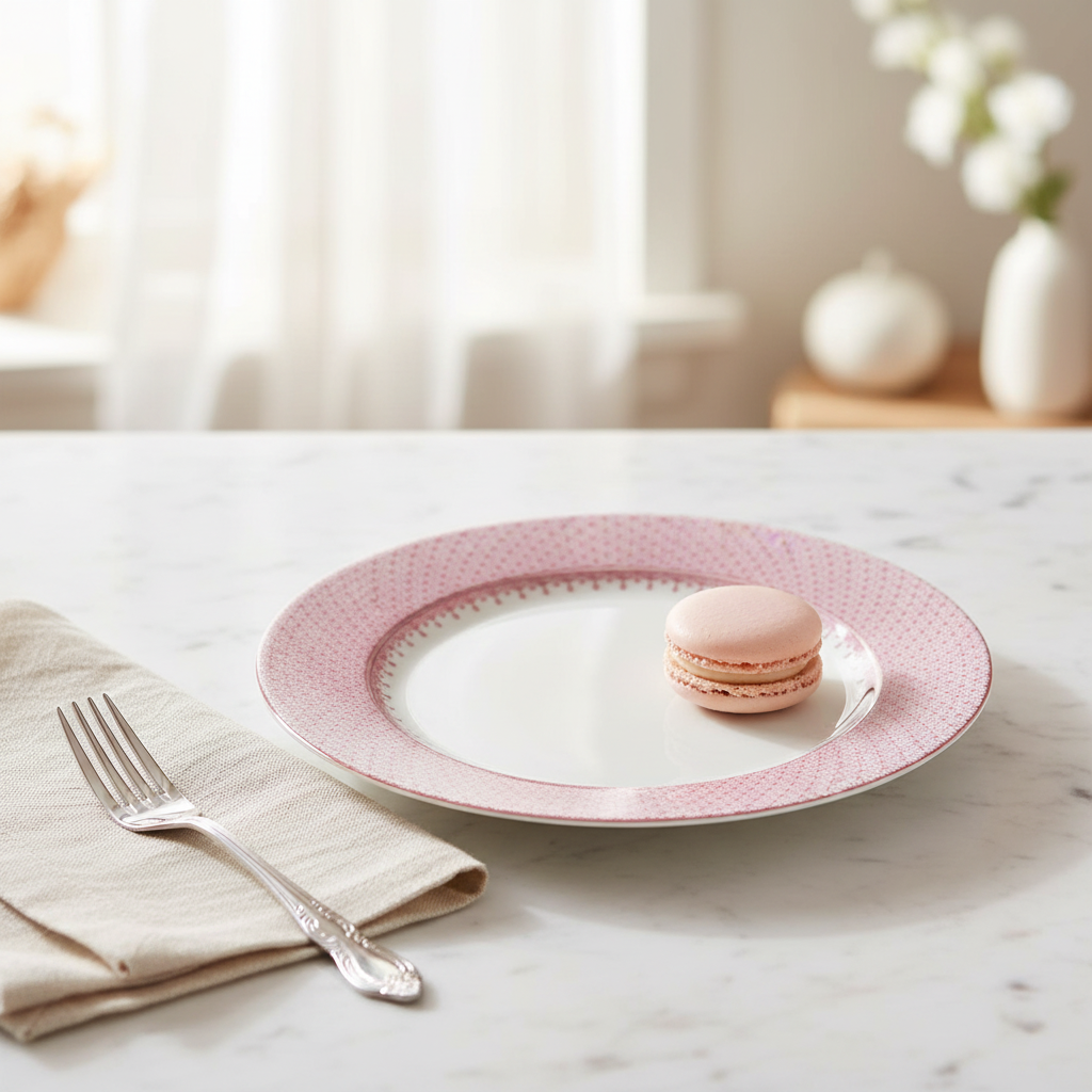 Lace Pink Dessert Plate - Ambiente Elegante