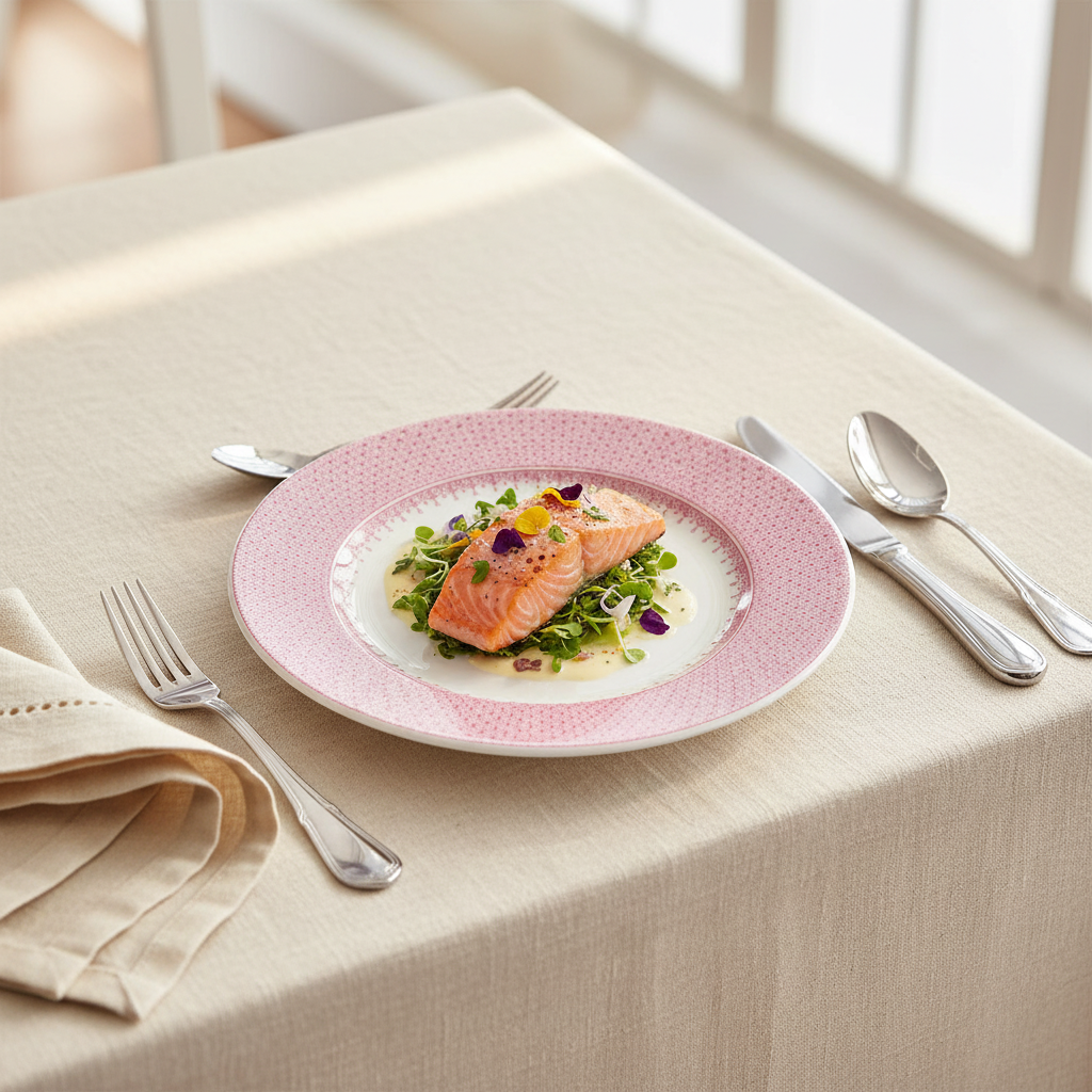 Lace Pink Dinner Plate - Ambiente Elegante