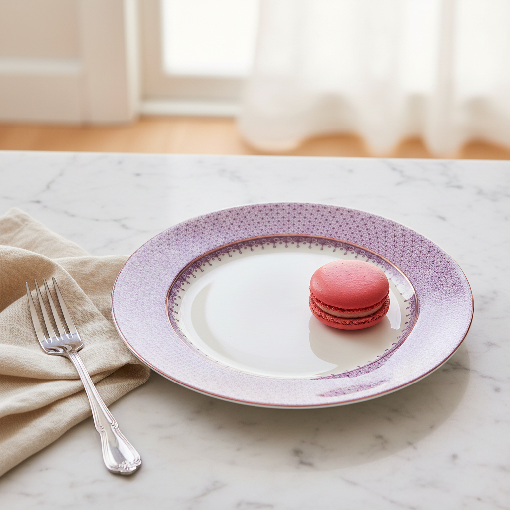 Lace Plum Dessert Plate - Ambiente Elegante