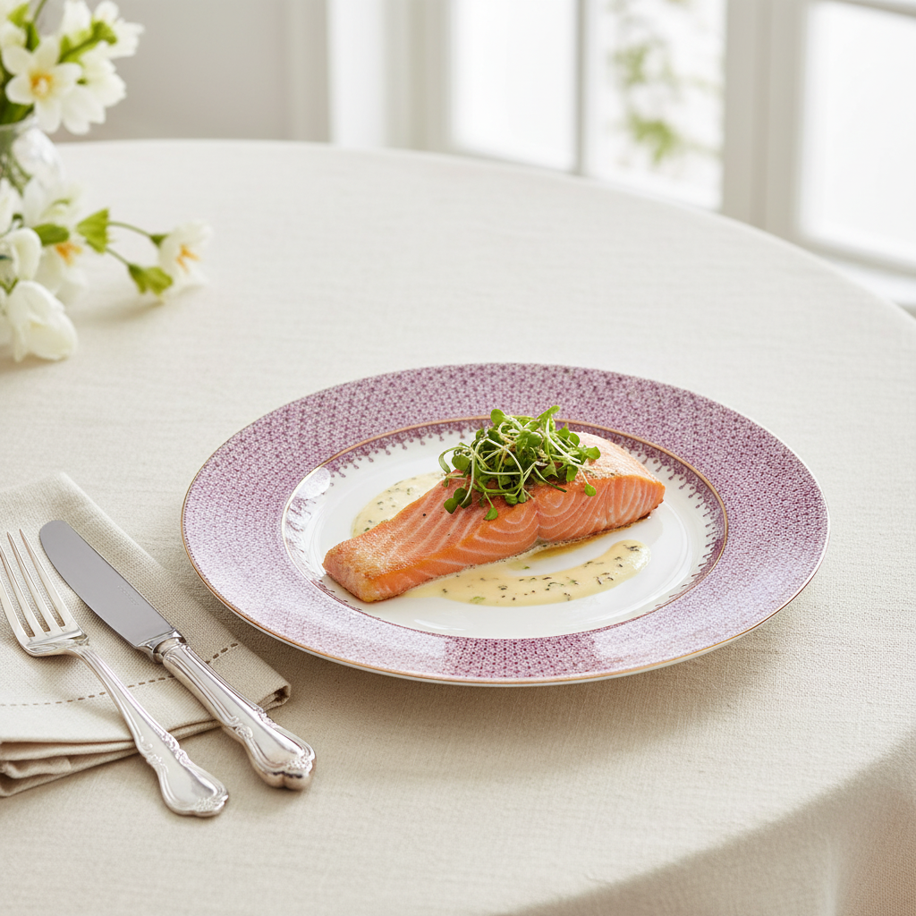 Lace Plum Dinner Plate - Ambiente Elegante