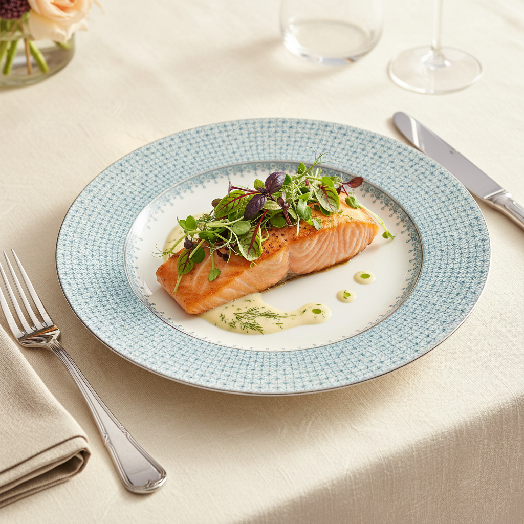 Lace Turquoise Dinner Plate - Ambiente Elegante