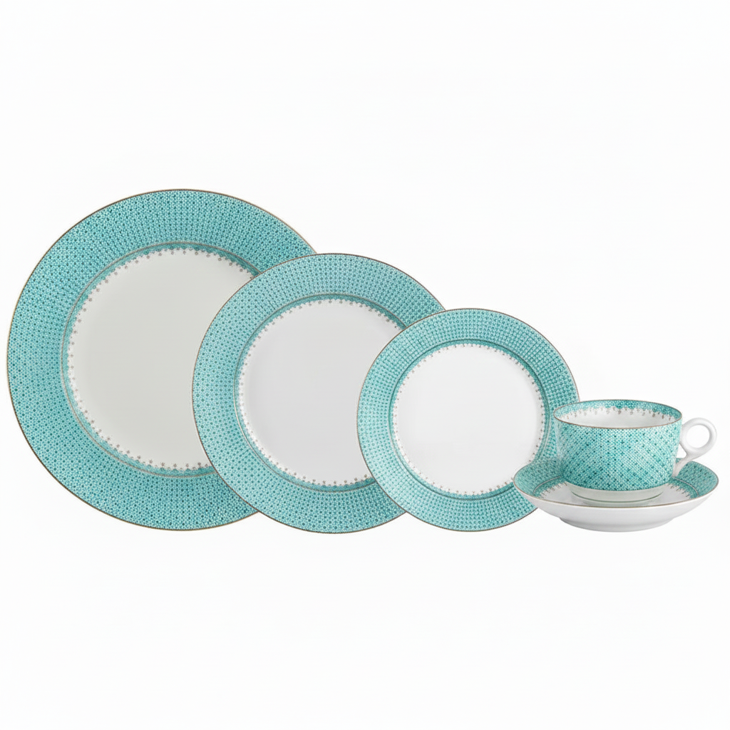 Lace Turquoise Place Setting - Composición Plum